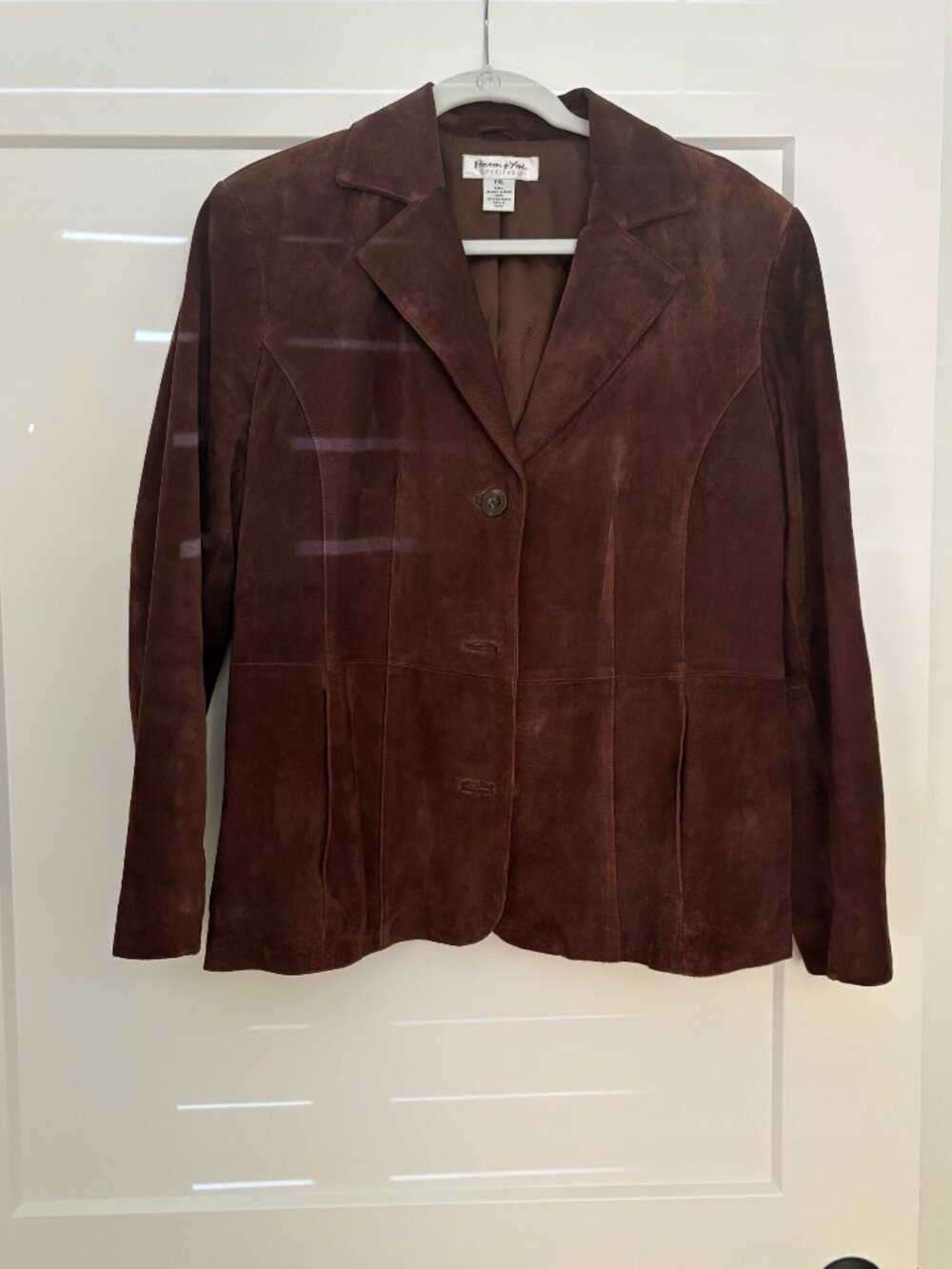 Preston & York Vintage Chestnut 100% Suede Jacket Petite XL